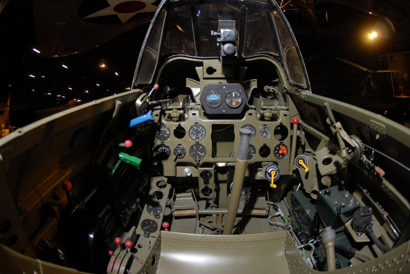 WWII bomber cockpit interior