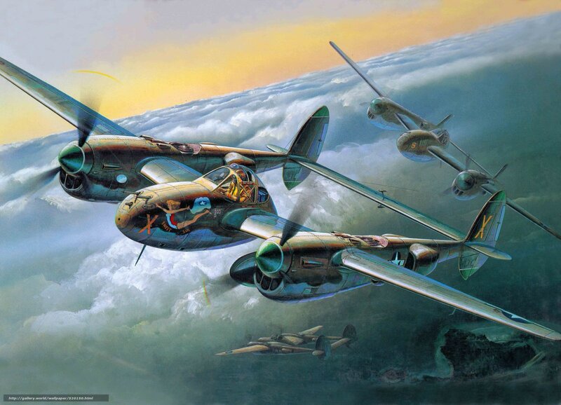 WWII bomber formation