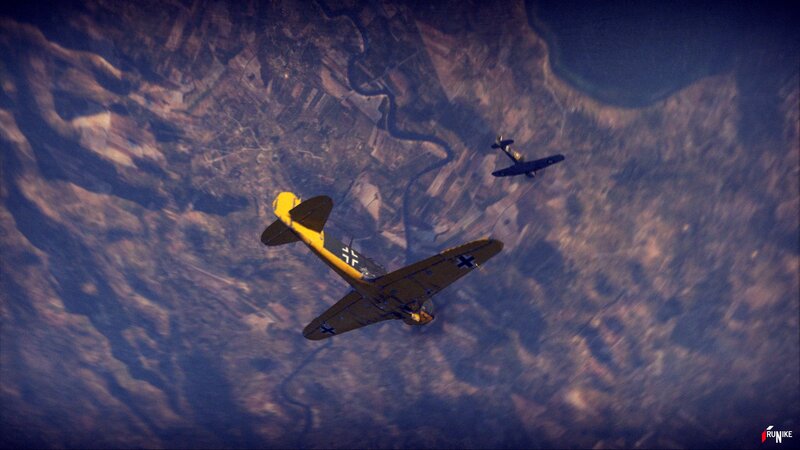 WWII dogfight over Europe