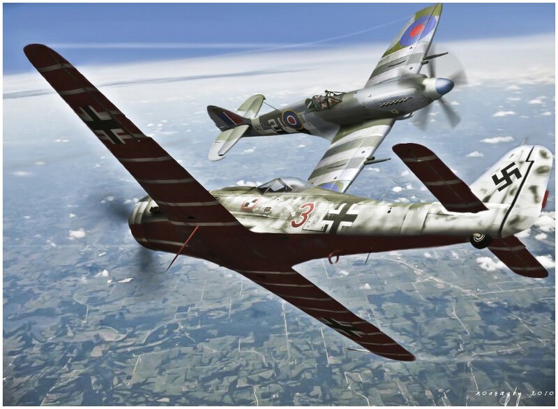 WWII dogfight over Europe
