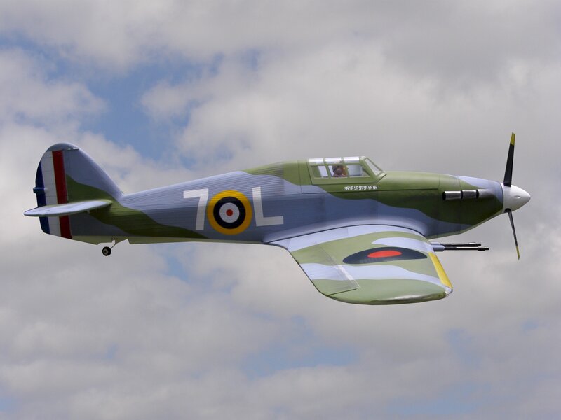 WWII-era fighter plane in flight