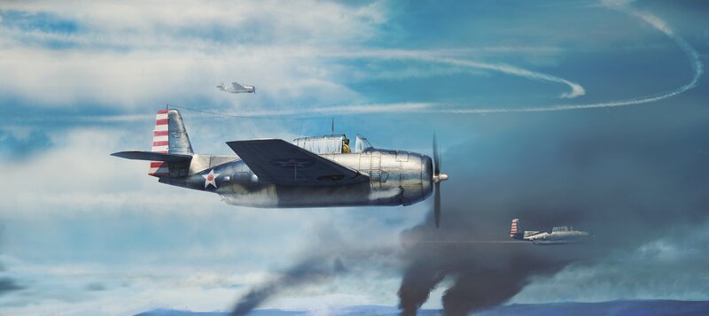 WWII-era Fighter Planes — Blue