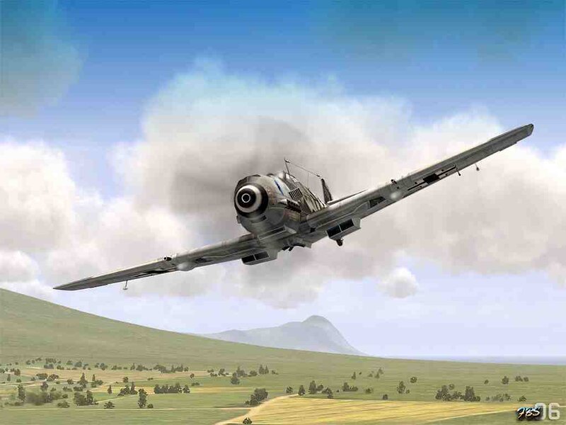 WWII Fighter Plane — Blue, Dramatic, Afternoon, Digital Art, Aircraft