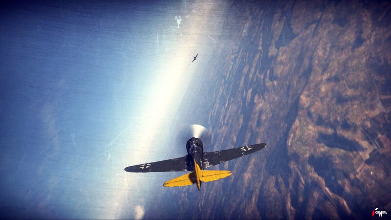 WWII Fighter Plane — Blue, Dramatic, Afternoon, Digital Art, Airplane