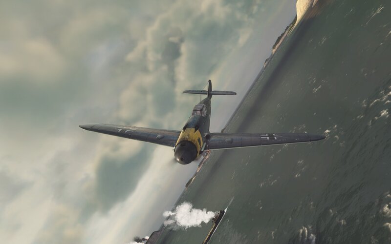 WWII Fighter Plane — Gray, Dramatic, 3d Render
