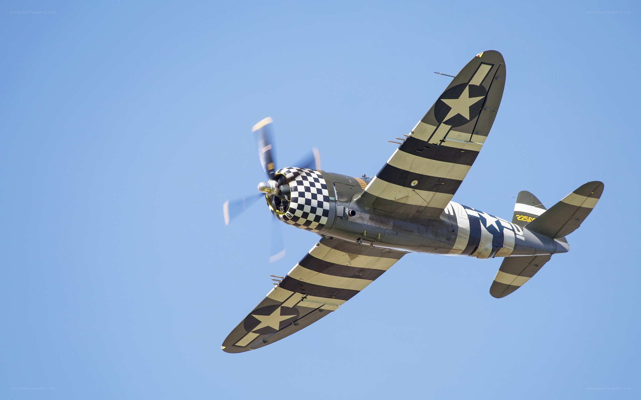 WWII fighter plane in flight