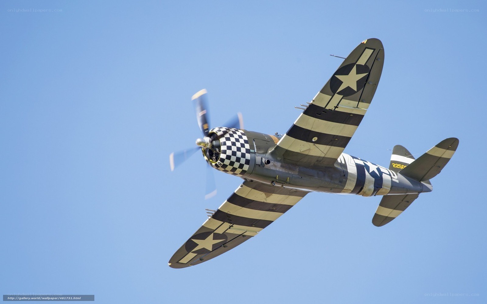 WWII fighter plane in flight