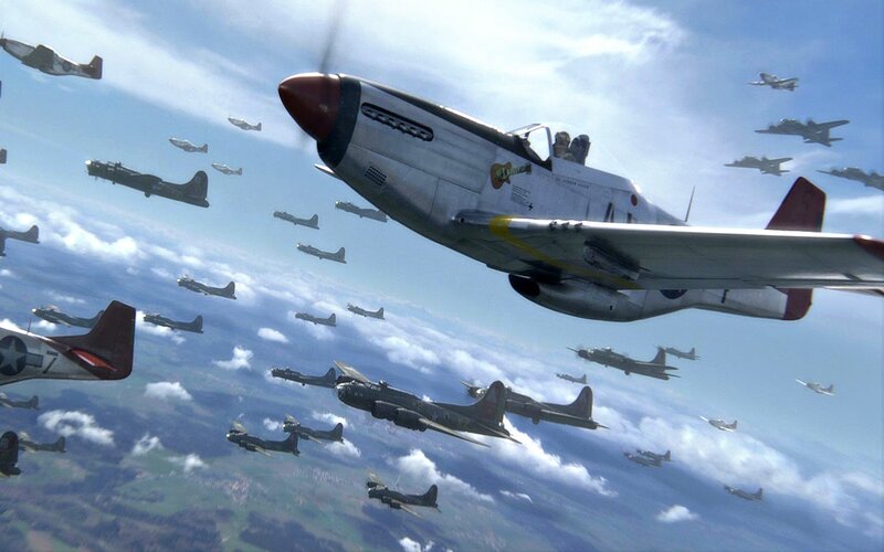 WWII Fighter Planes — Blue, Dramatic, Afternoon, Digital Art