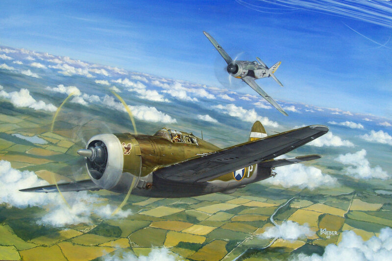 WWII Fighter Planes — Blue, Dramatic, Afternoon
