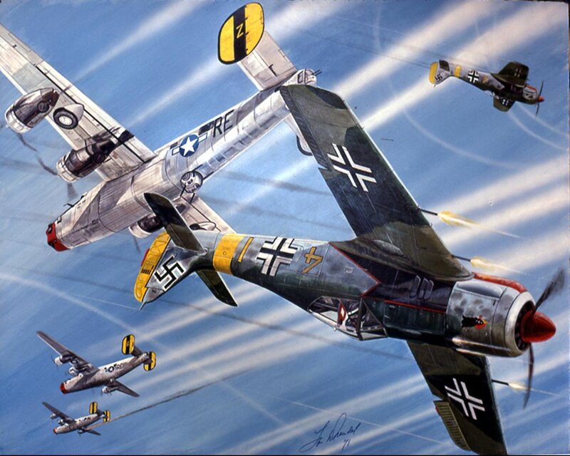 WWII Fighter Planes — Blue, Dramatic