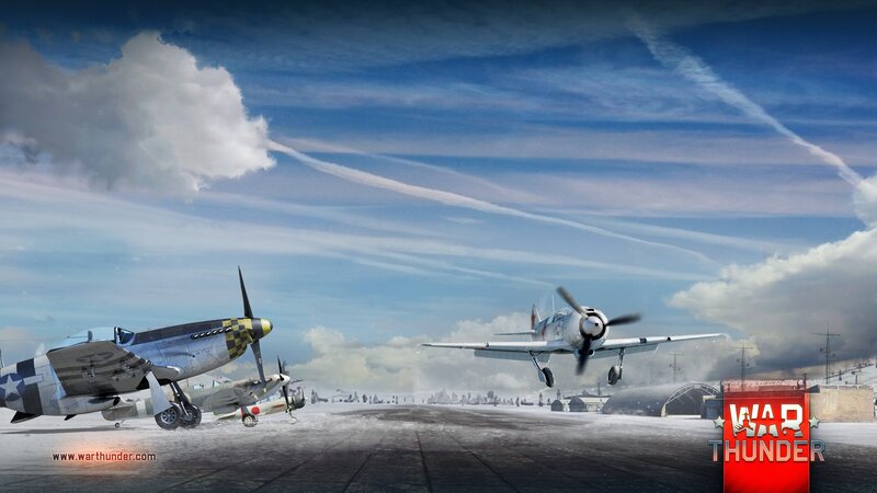 WWII Fighter Planes — Blue, Dramatic, Winter, Digital Art