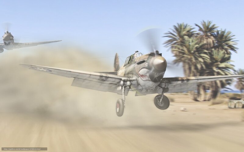 WWII fighter planes in desert