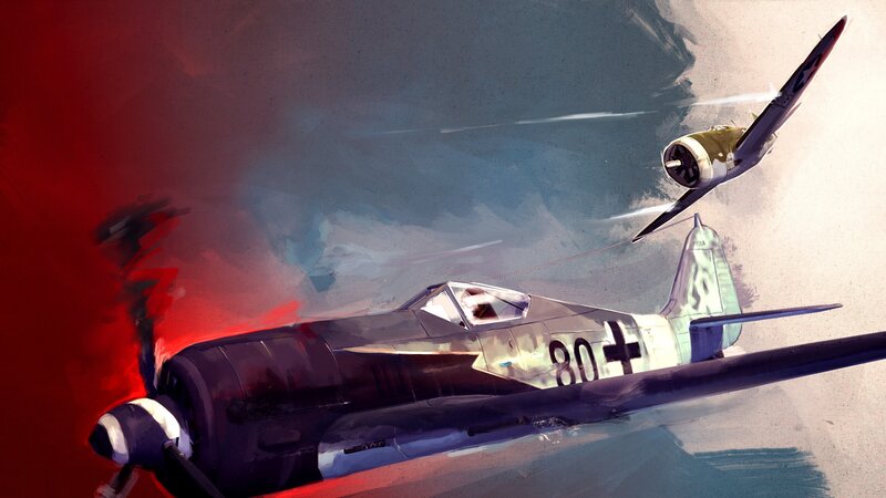 WWII Fighter Planes — Red