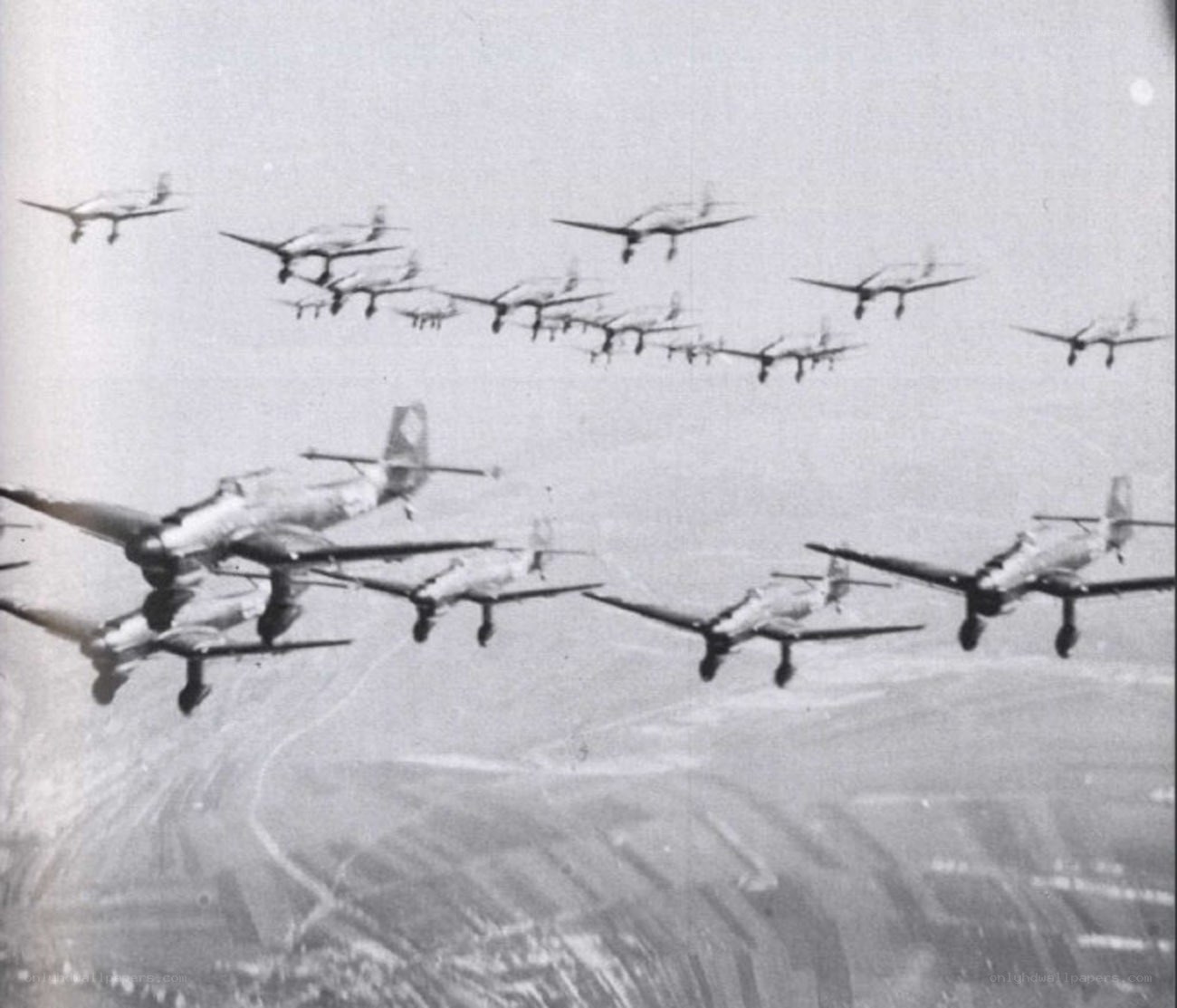 WWII German aircraft formation