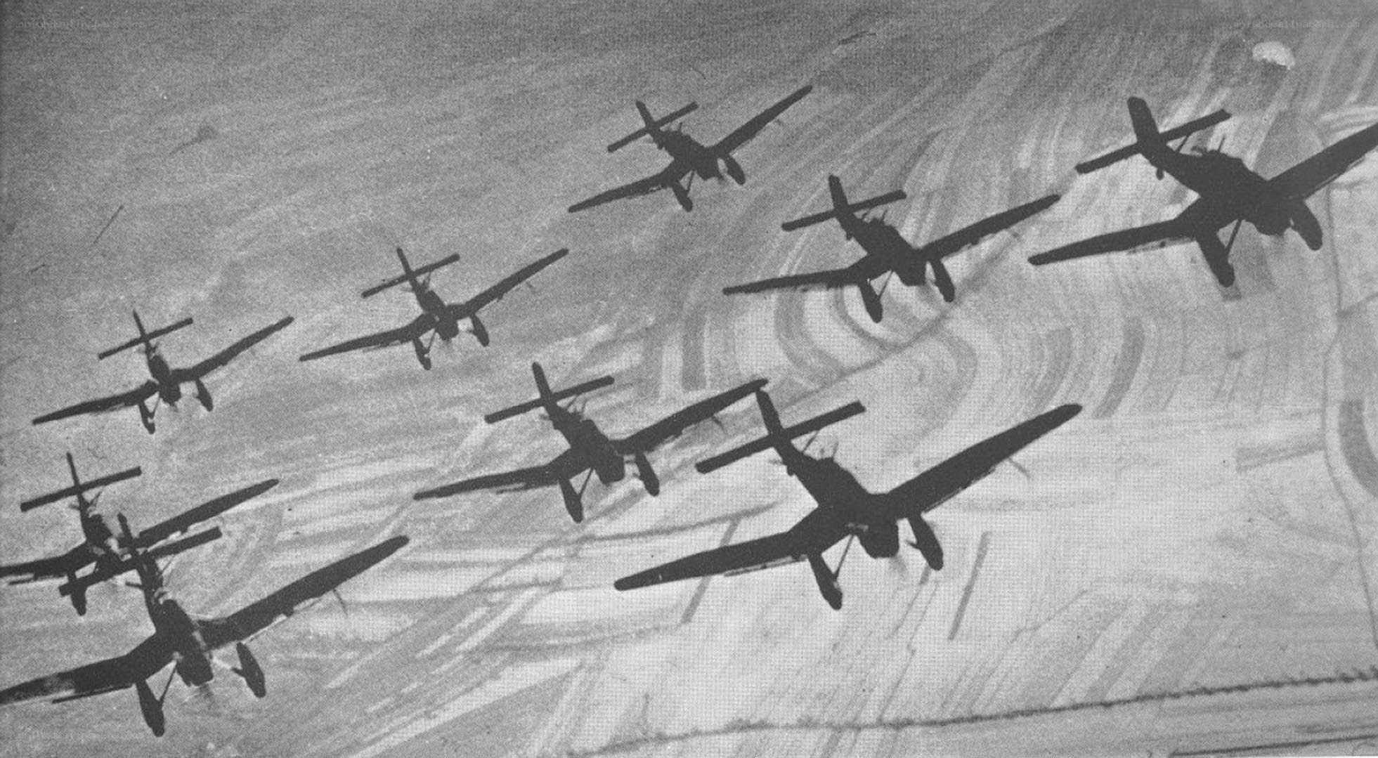 WWII German aircraft formation