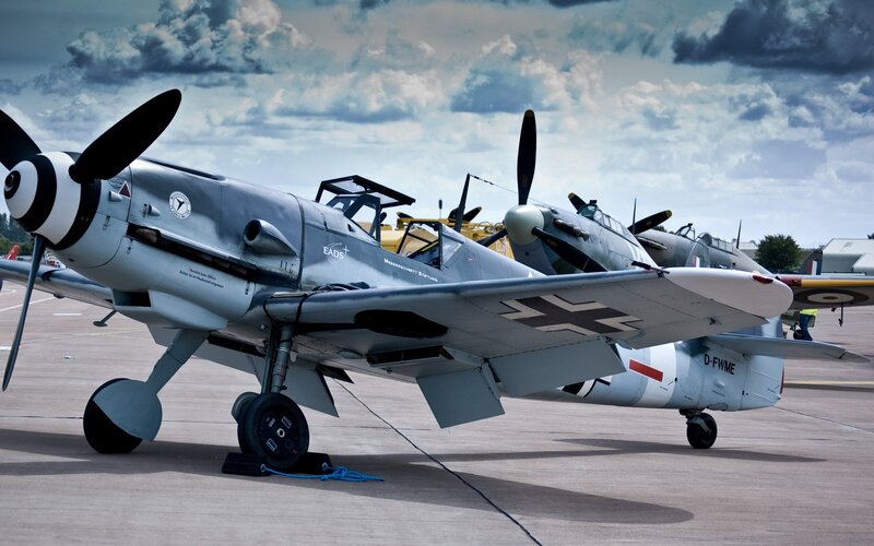 WWII German fighter aircraft on display