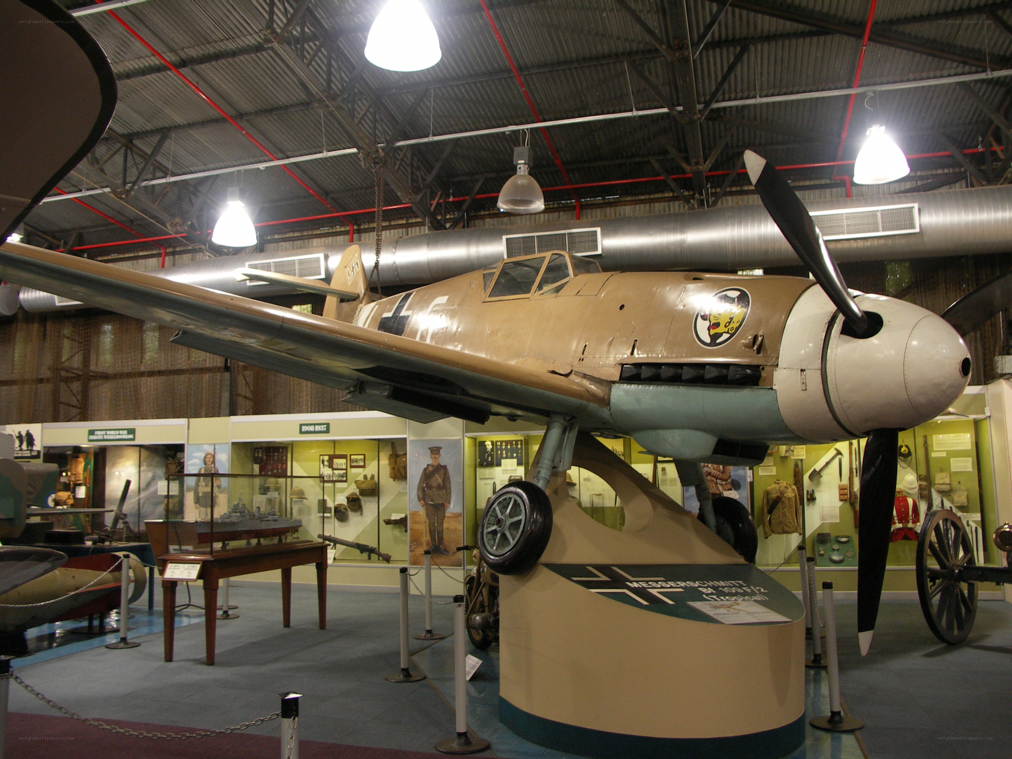 WWII German fighter plane on display