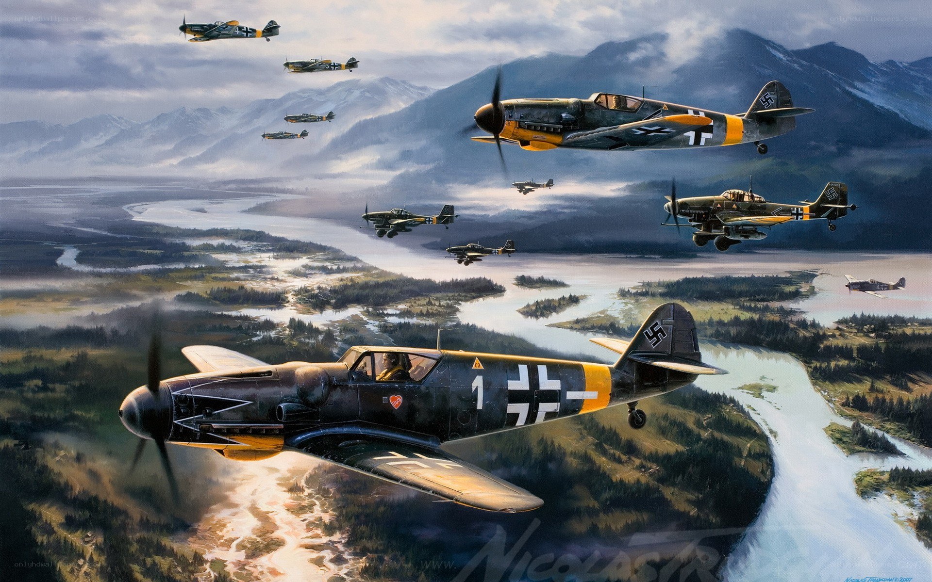 WWII German fighter planes