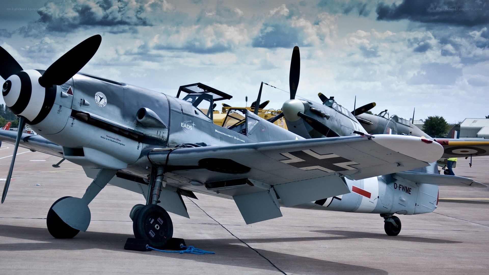 WWII German fighter planes on display