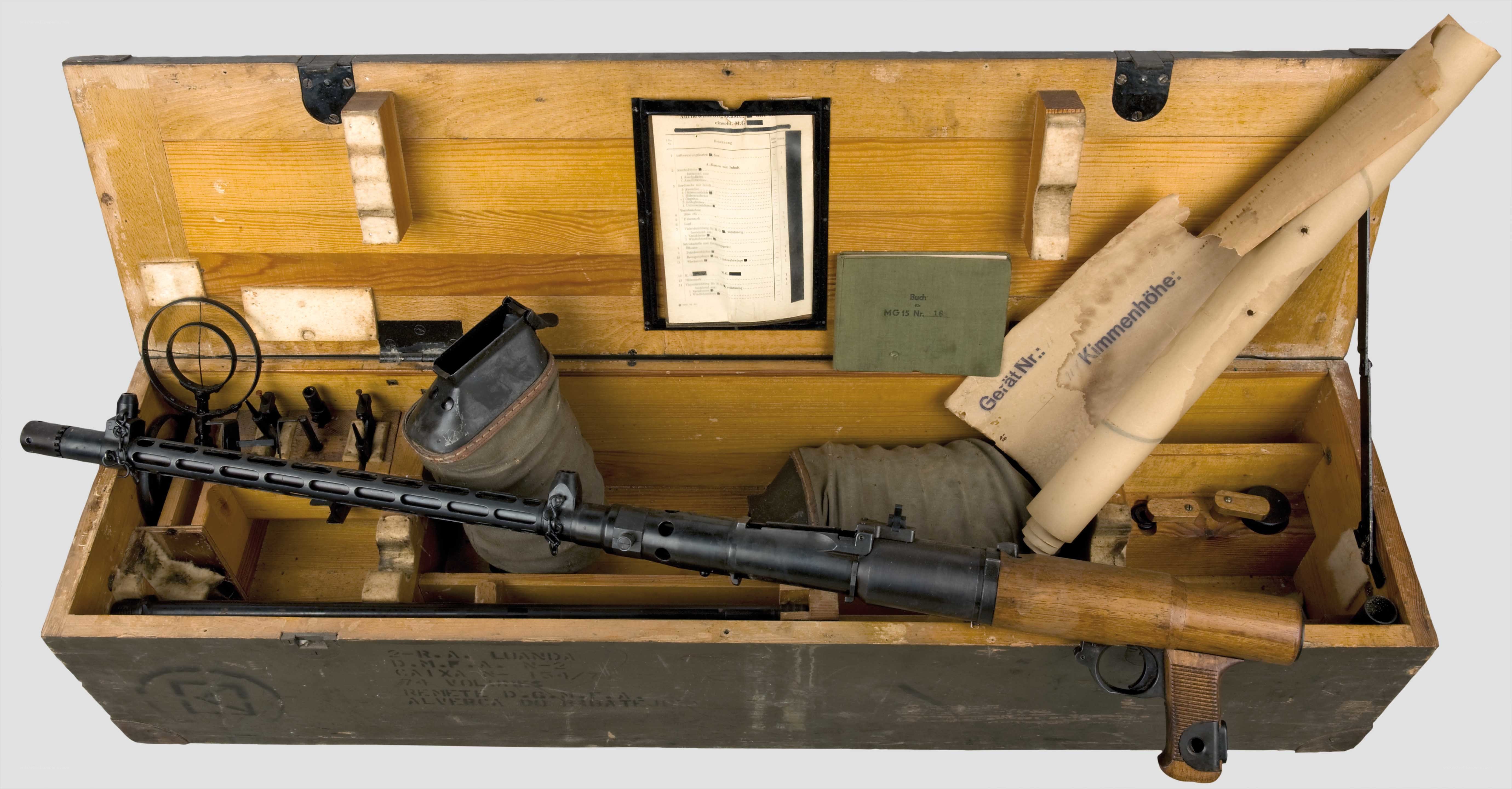 WWII German MG34 machine gun in case