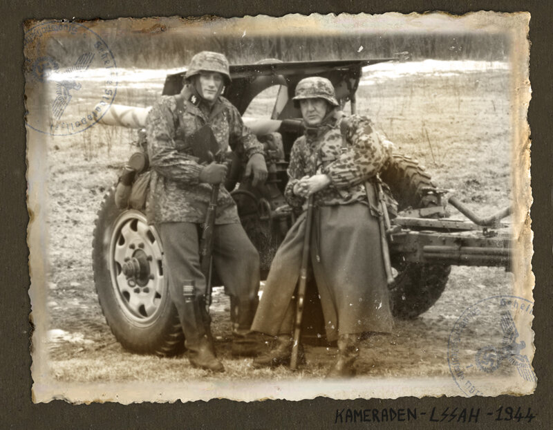 WWII German soldiers with artillery