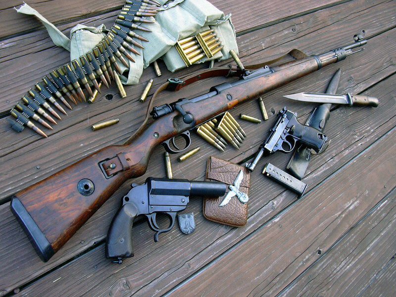 WWII German weapons display