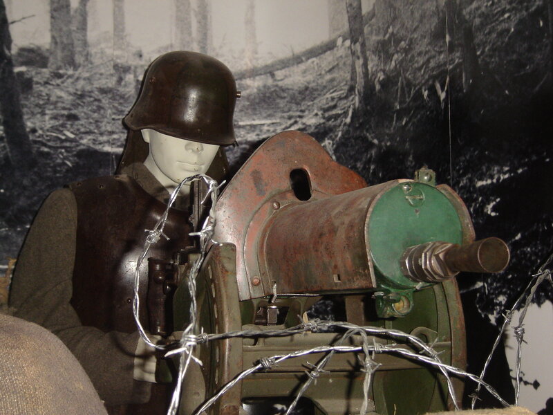WWII machine gun display