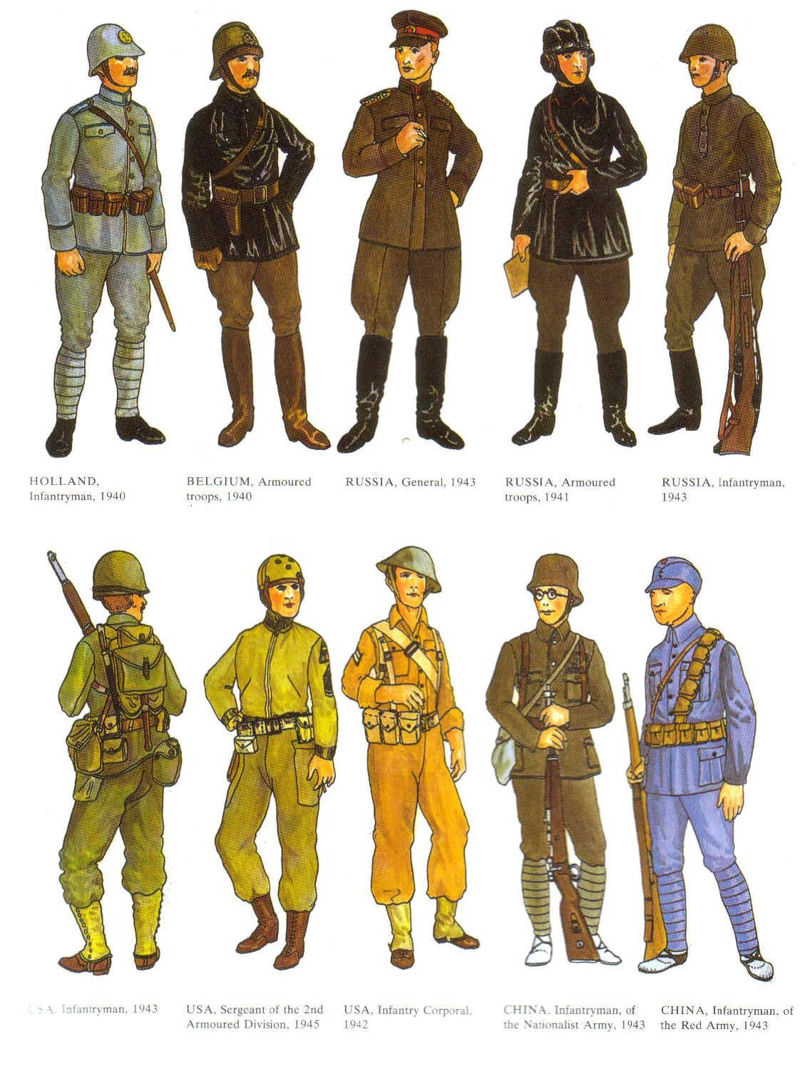 WWII military uniforms