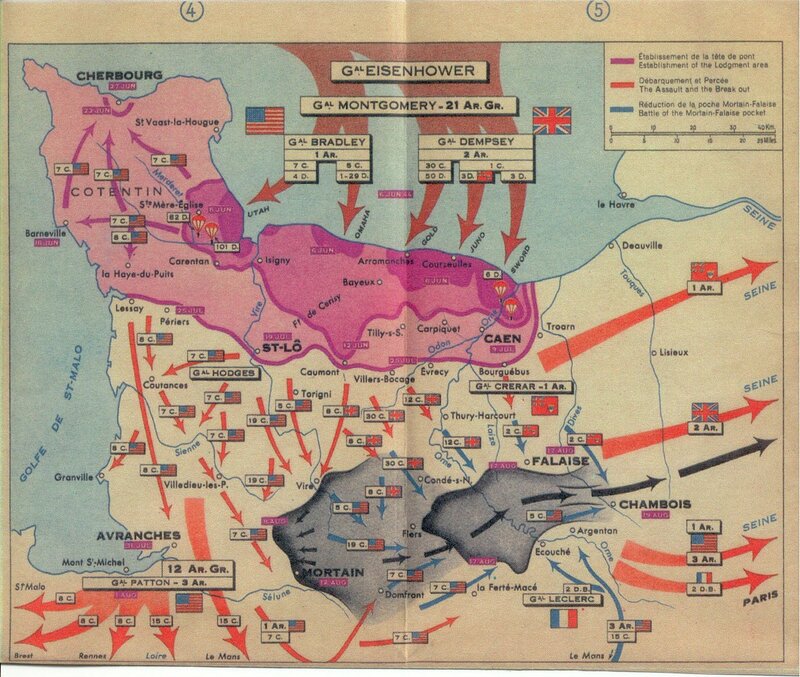 WWII Normandy Campaign Map