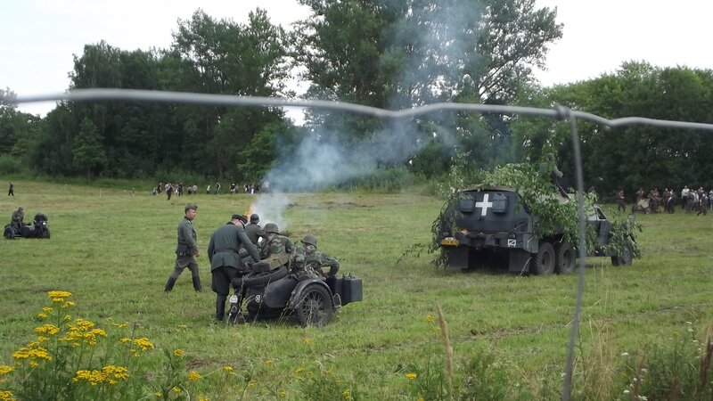 WWII reenactment scene