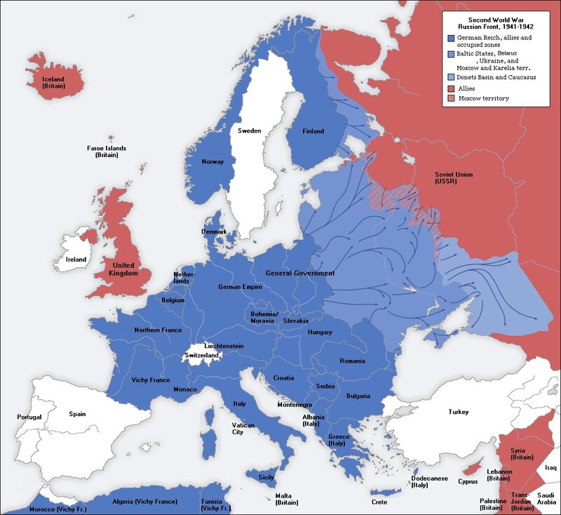 WWII Russian Front Map