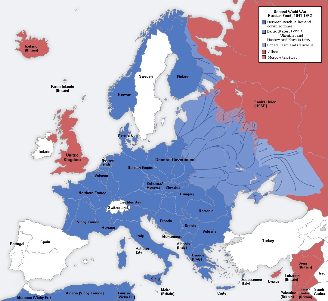 WWII Russian Front Map