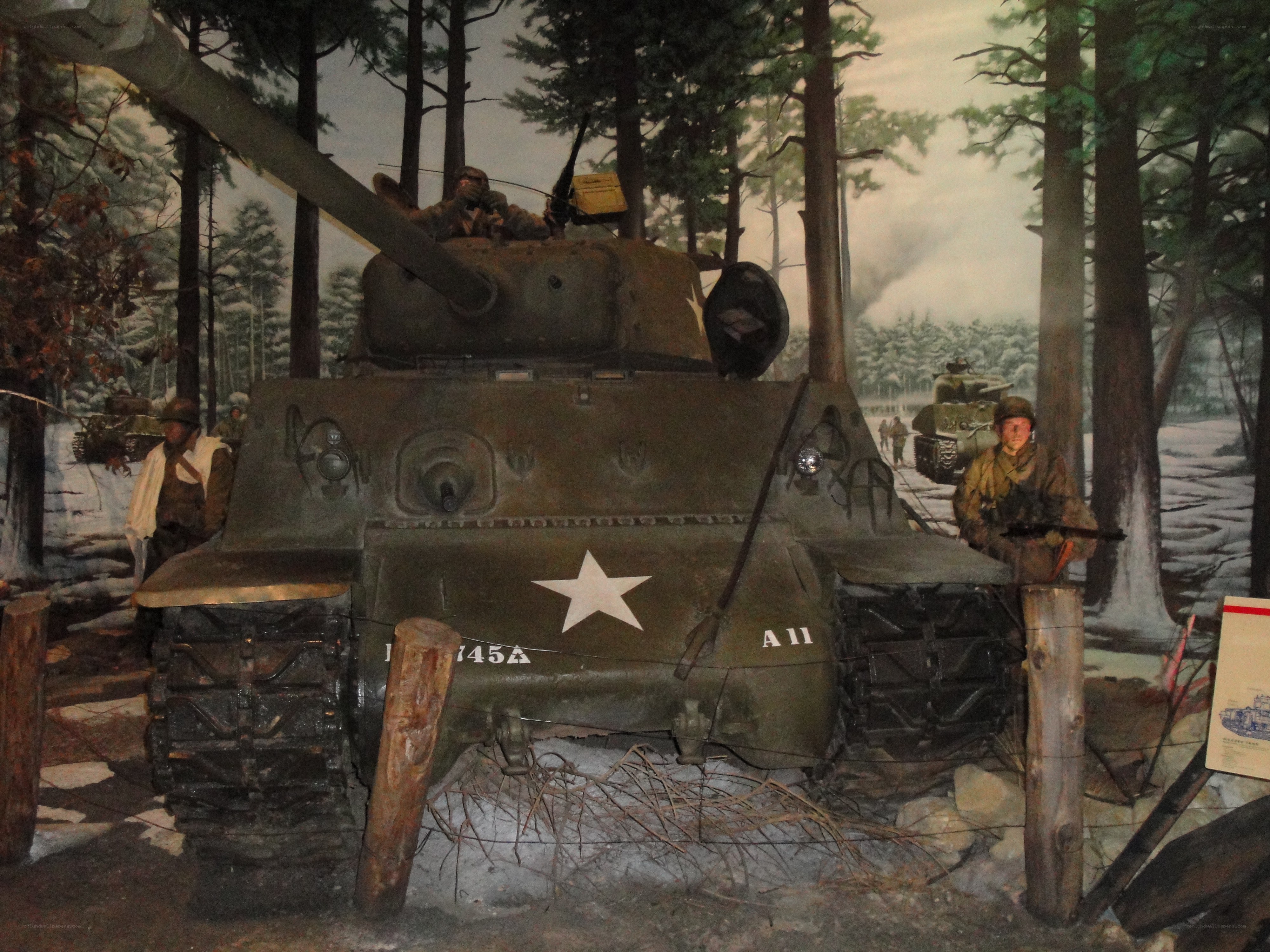 WWII tank diorama display
