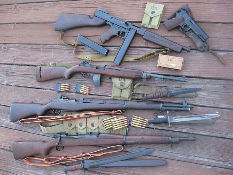 WWII US military firearms collection