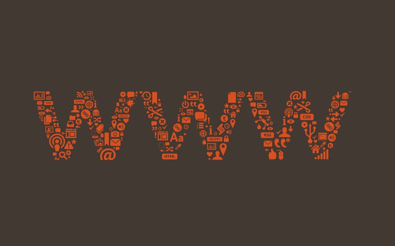 WWW Made of Icons — Orange
