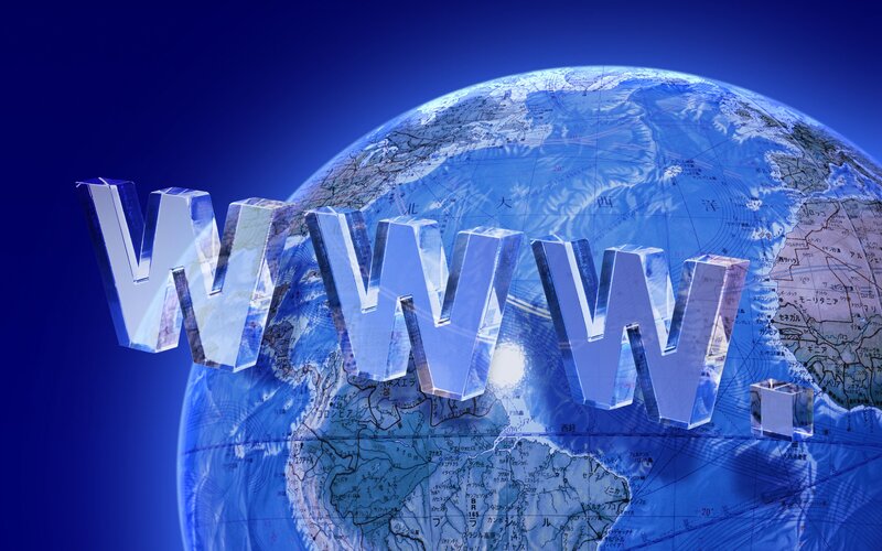 WWW over a globe