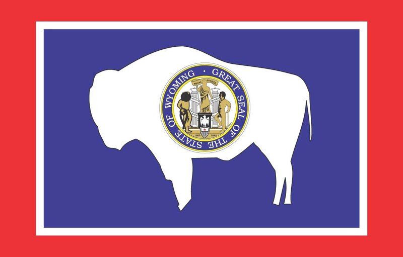 Wyoming State Flag — Red