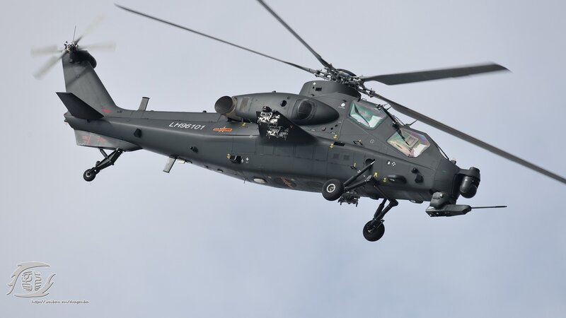 WZ-10 attack helicopter in flight