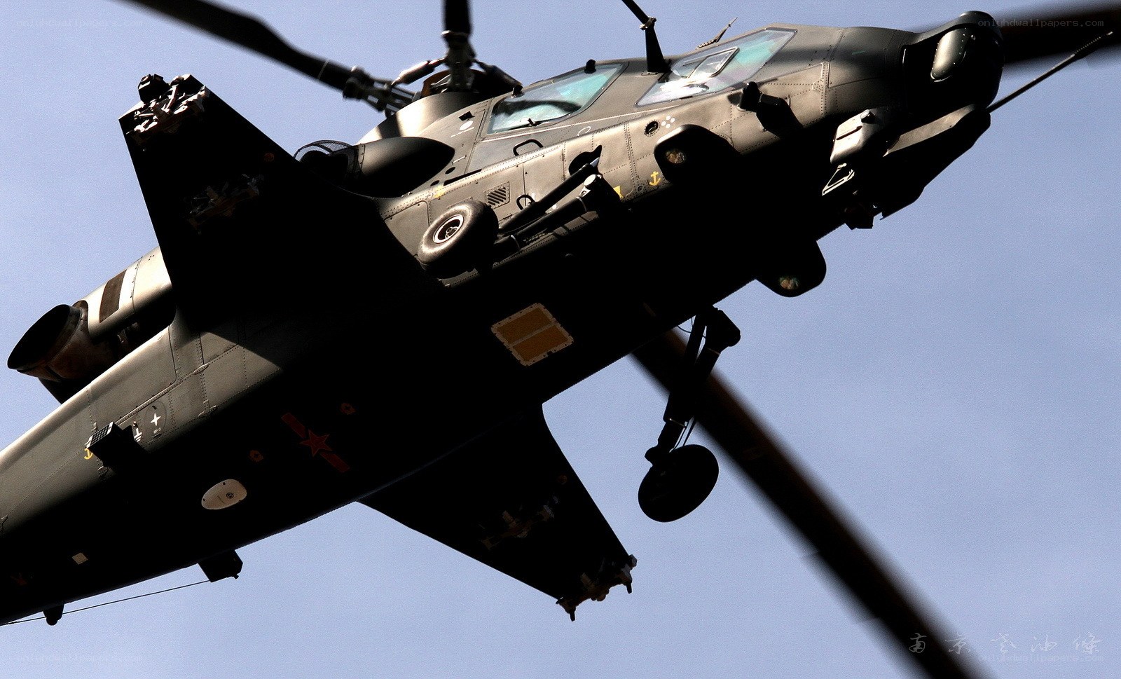 WZ-10 attack helicopter in flight