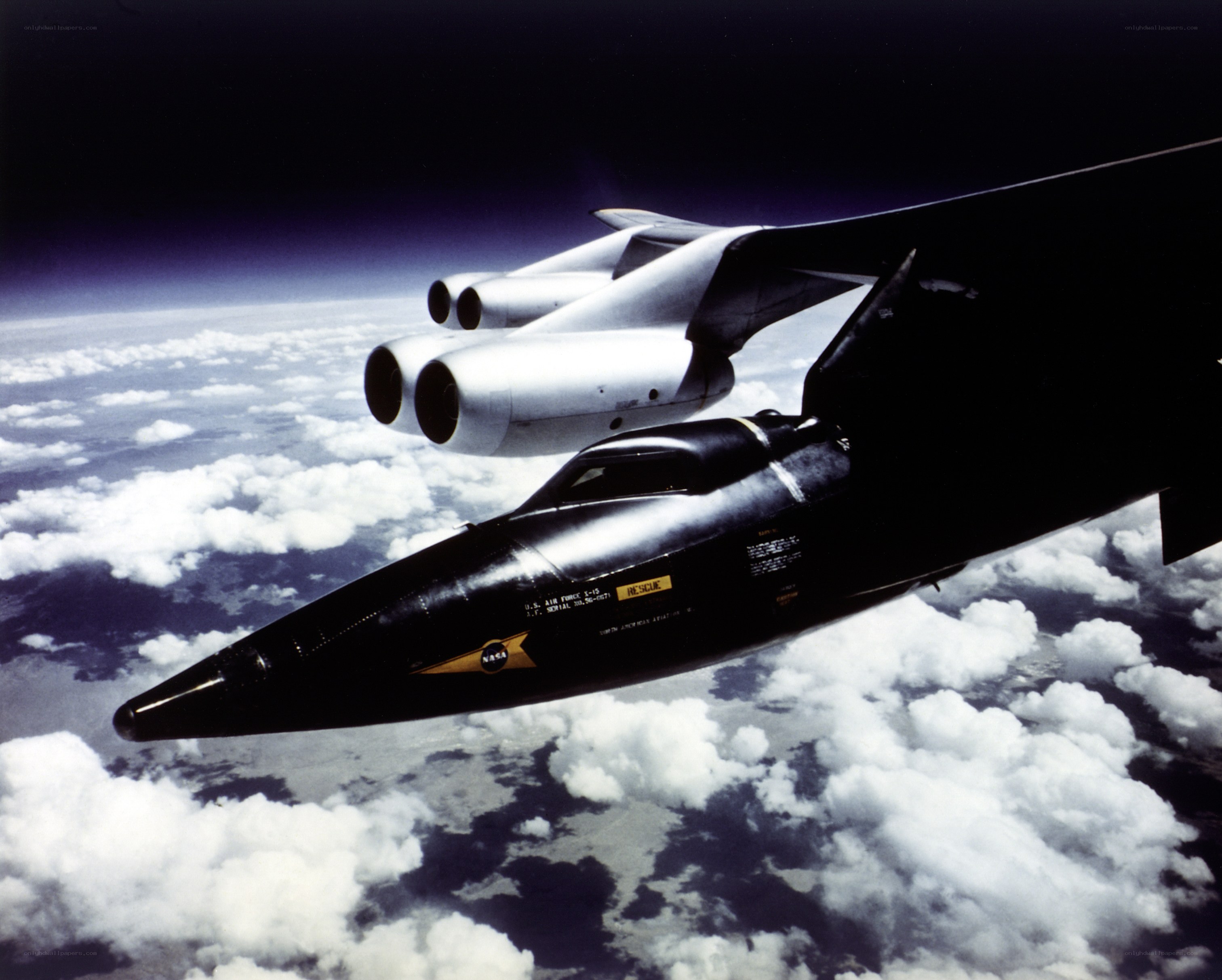 X-15 aircraft in flight