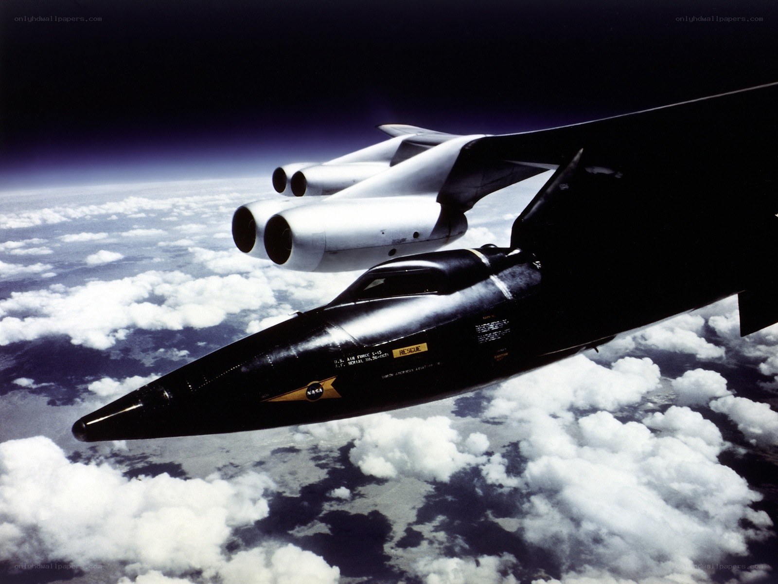 X-15 aircraft in flight