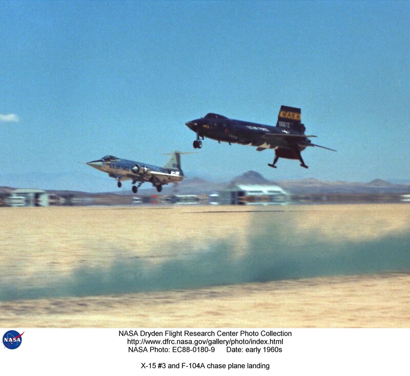 X-15 and F-104A Aircraft