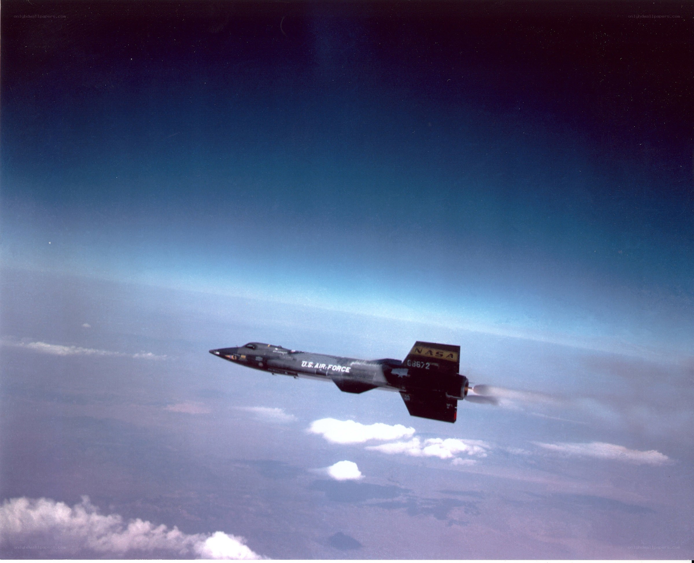 X-15 rocket plane in flight