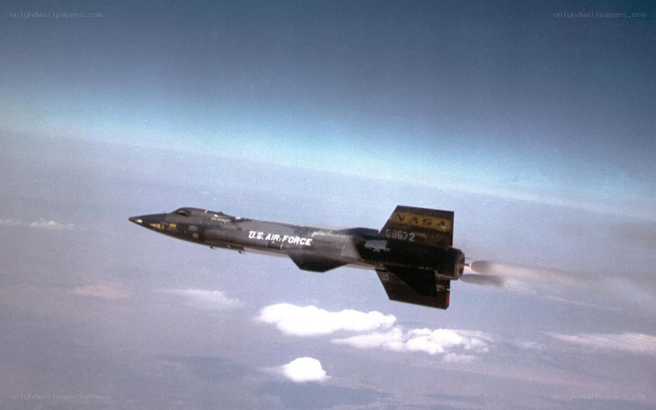 X-15 rocket plane in flight