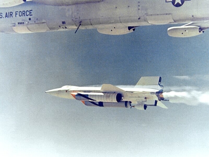 X-15 Rocket Plane — White, Dramatic
