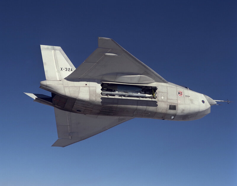 X-32A aircraft in flight