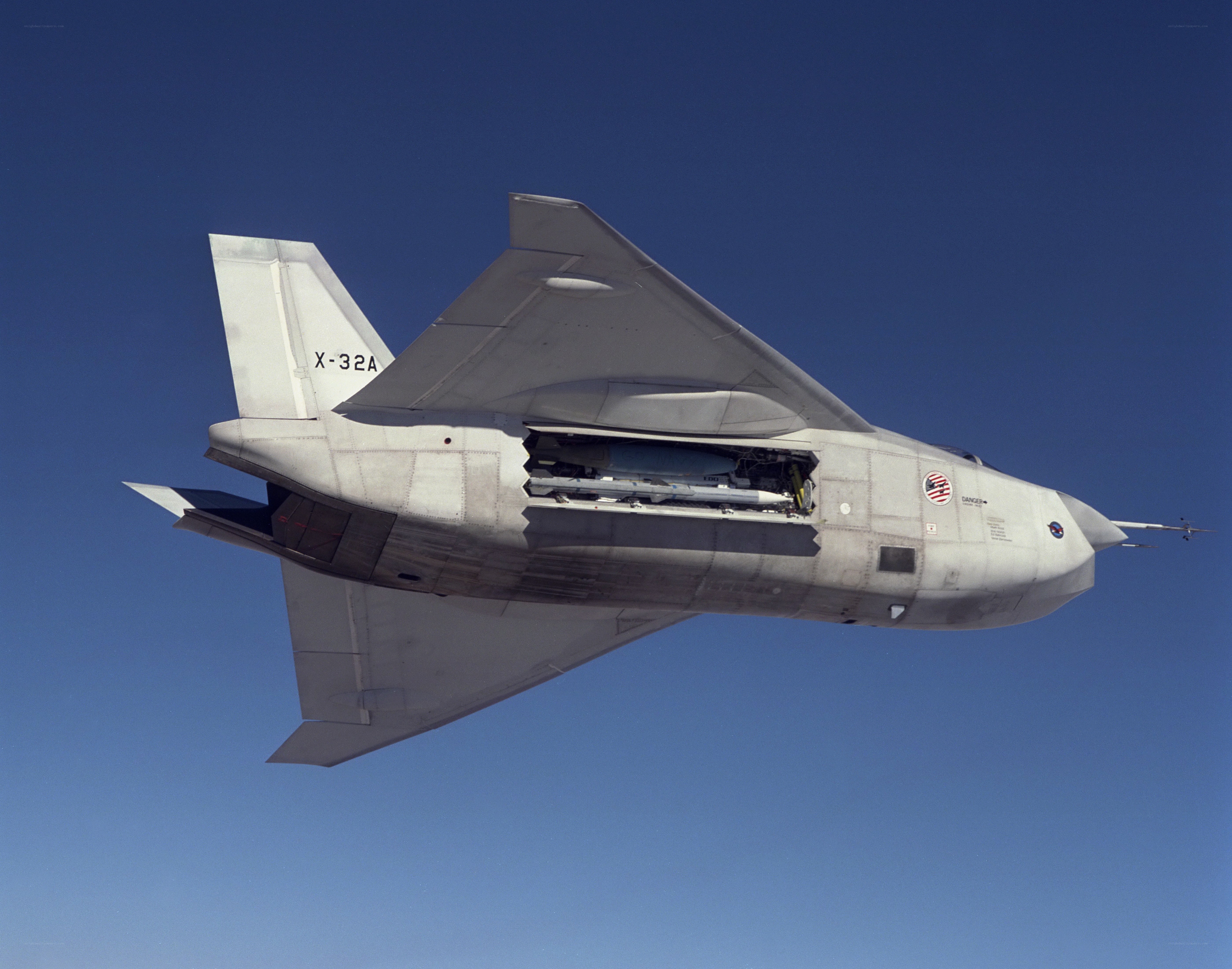 X-32A aircraft in flight