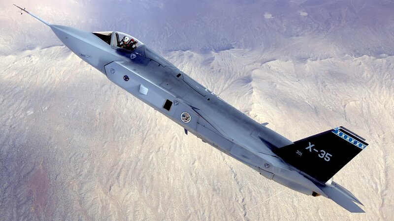 X-35 Fighter Jet — Gray, Dramatic