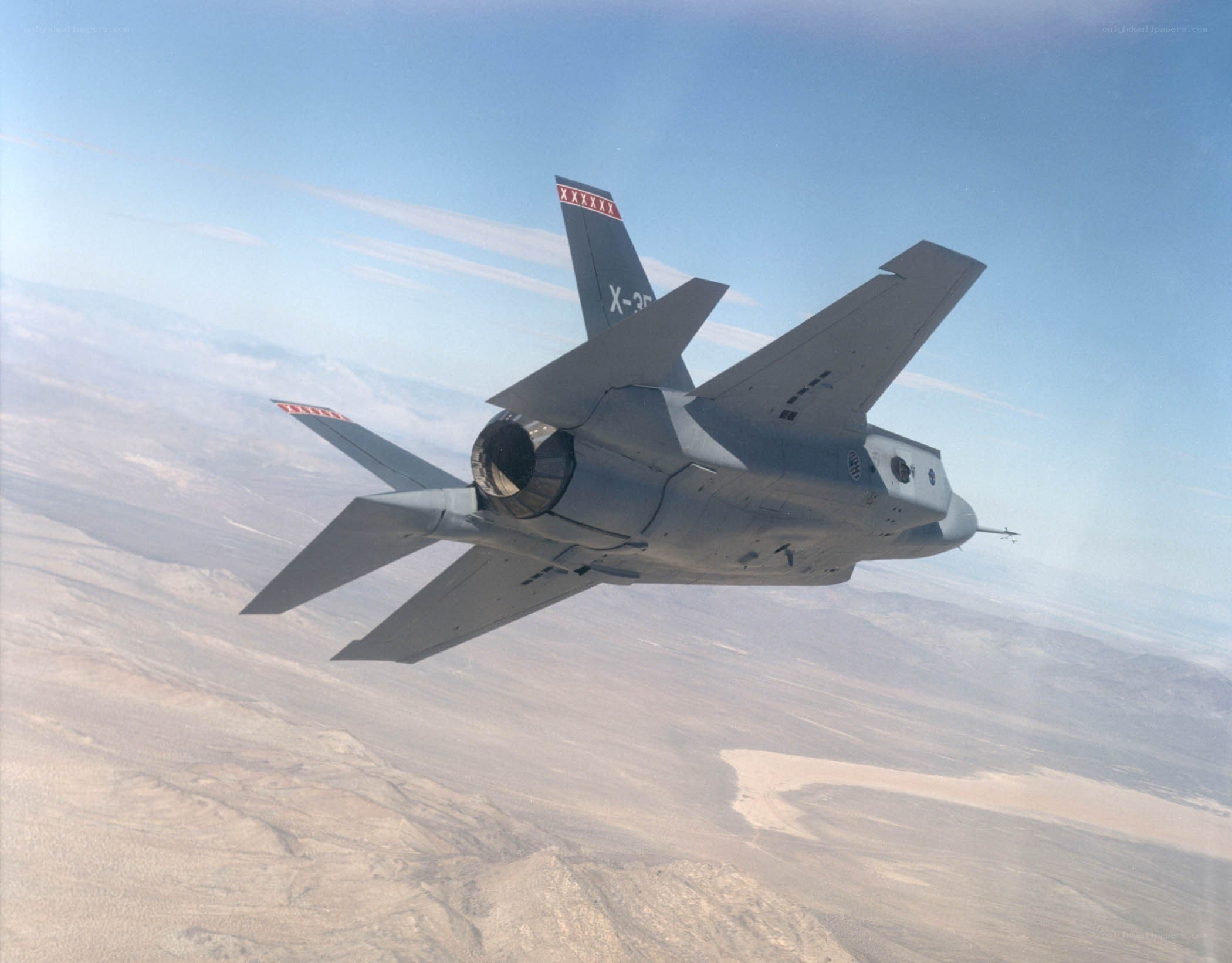 X-35 fighter jet in flight