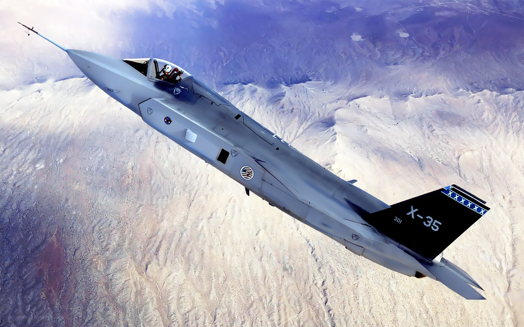 X-35 fighter jet in flight